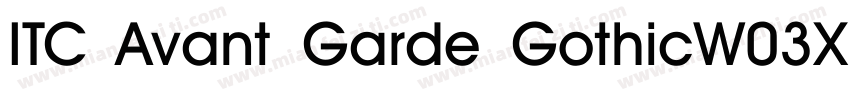 ITC Avant Garde GothicW03XLtCn字体转换